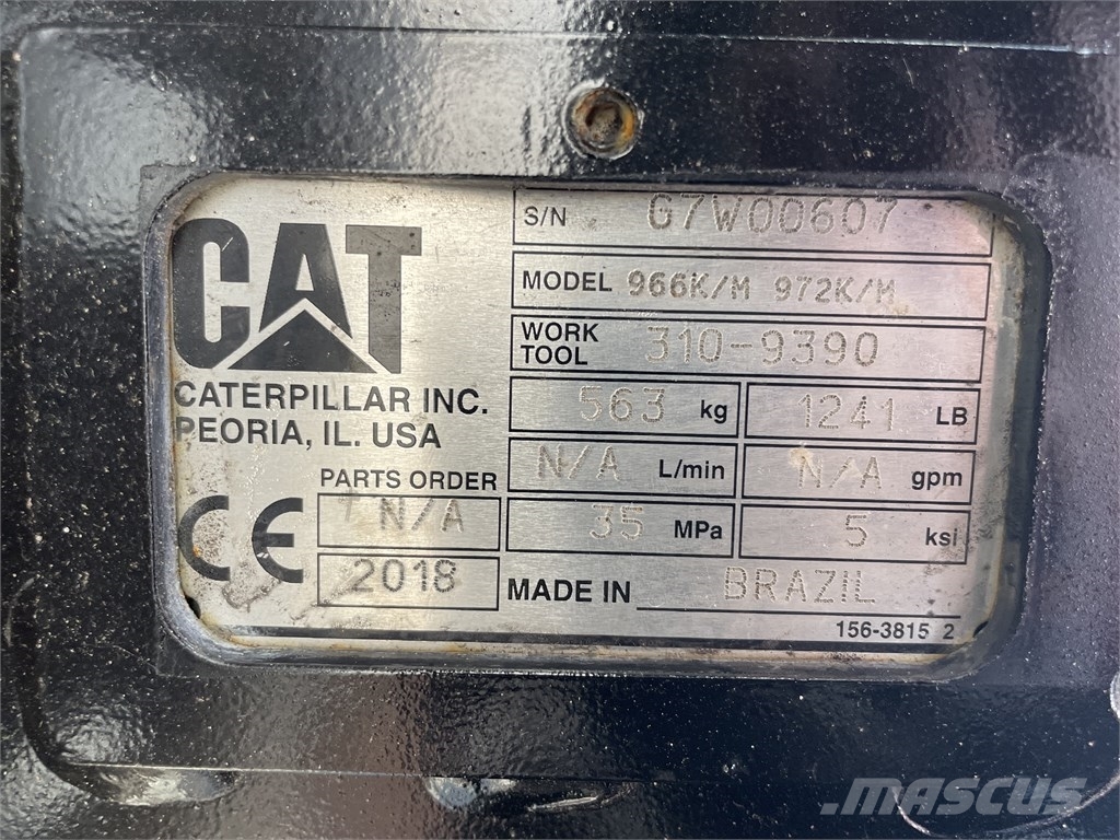 CAT Fusion QC for Cat 966, 972 wheel loaders Wielladers