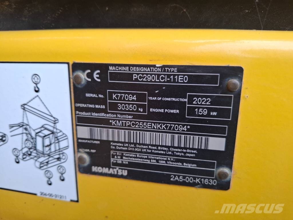 Komatsu PC 290 LCi-11 Crawler excavators