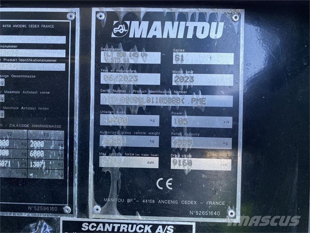 Manitou MLT850-145V+ ELITE ST5 Manipuladores telescópicos agrícolas