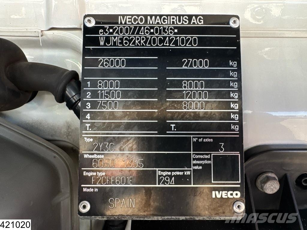 Iveco Stralis 400 CNG 6X2, EURO 6, Retarder, CNG Hűtős