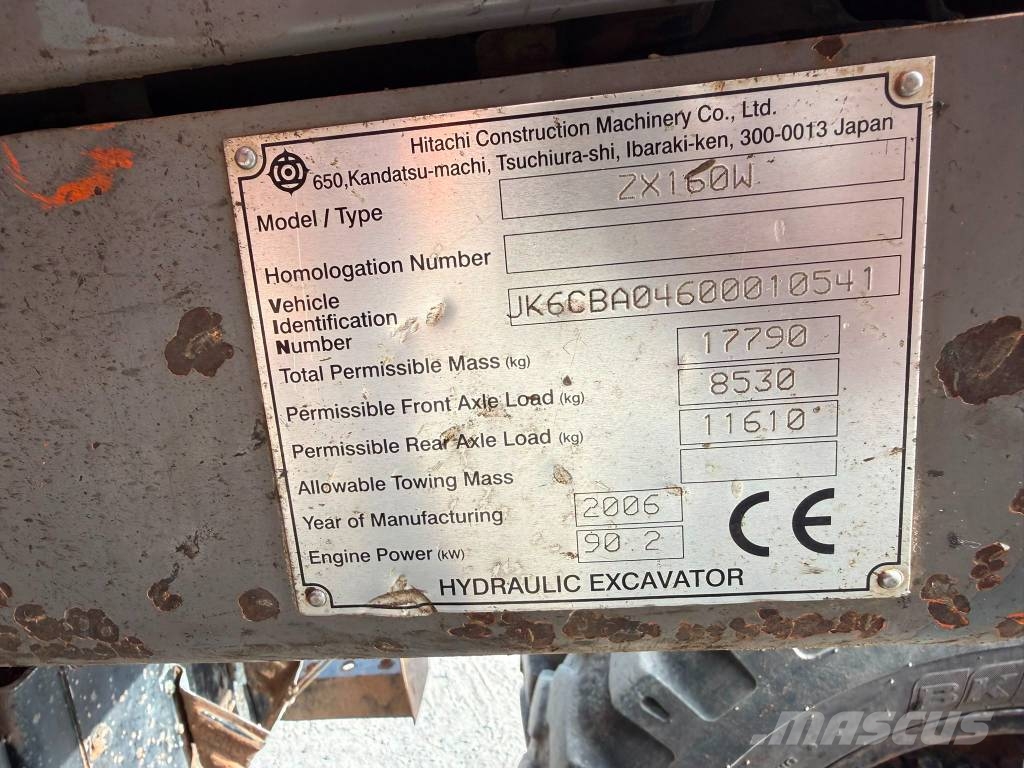 Hiiページ Hitachi ZX 160 W, 2006, CABRIANES (SALLENT), Catalunya, Spain