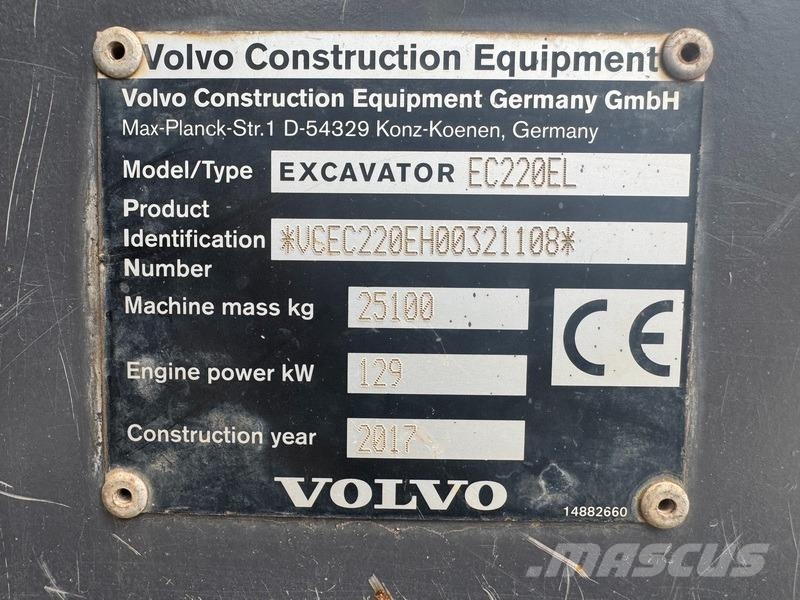 Volvo EC 220 EL 大型油圧ショベル12t以上(パワーショベル・ユンボ)