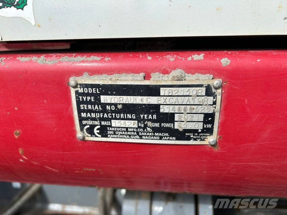 Takeuchi TB 2150 R 대형 굴삭기 29톤 이상