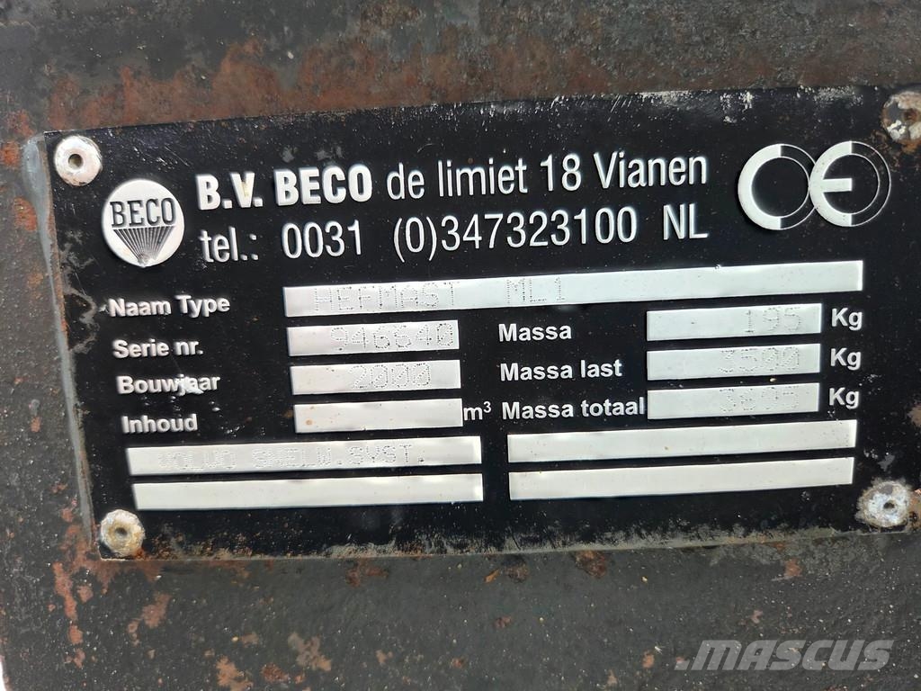 Beco jib met Volvo aansluiting Ostale komponente