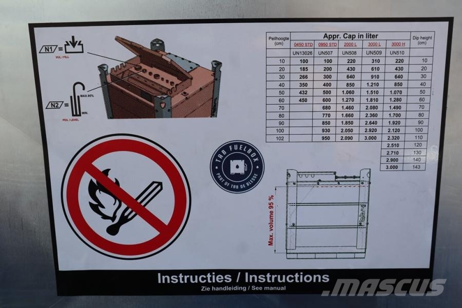  TAB 950 Compact 950 Liter Fuel Box صهاريج الوقود والصهاريج الإضافية