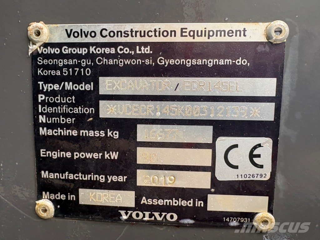 Volvo ECR 145 EL Excavadoras de cadenas