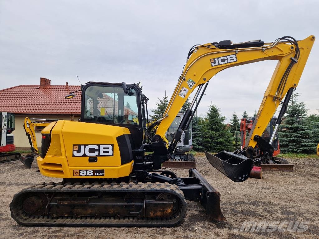 JCB 86 c-2 2022r Klimatyzacja hydrauliczne szybkozł Excavadoras 7t - 12t