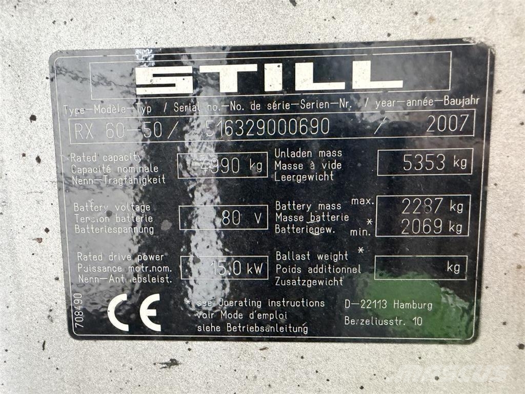 Still RX 60 - 50 Akumulátorové vozíky