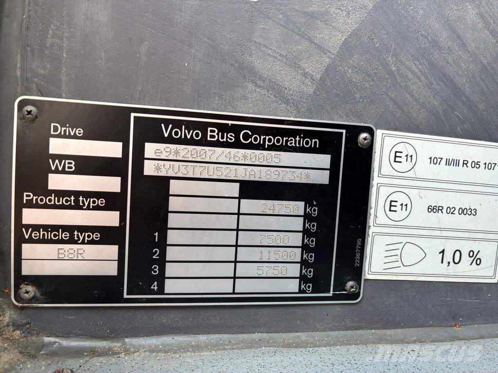 Volvo B8R 9700 H 6x2*4 61+1 SEATS / AC / AUXILIARY HEATE Πούλμαν