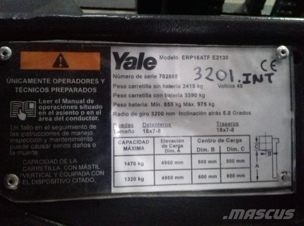 Yale ERP 16ATF Electric forklifts