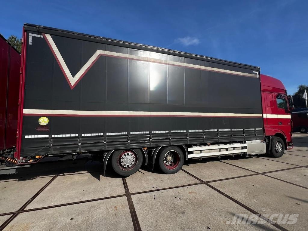 DAF XF 460 6X2 EURO 6 + SLIDING ROOF + 2 AXLE TRAILER شاحنات بغطاء جانبي