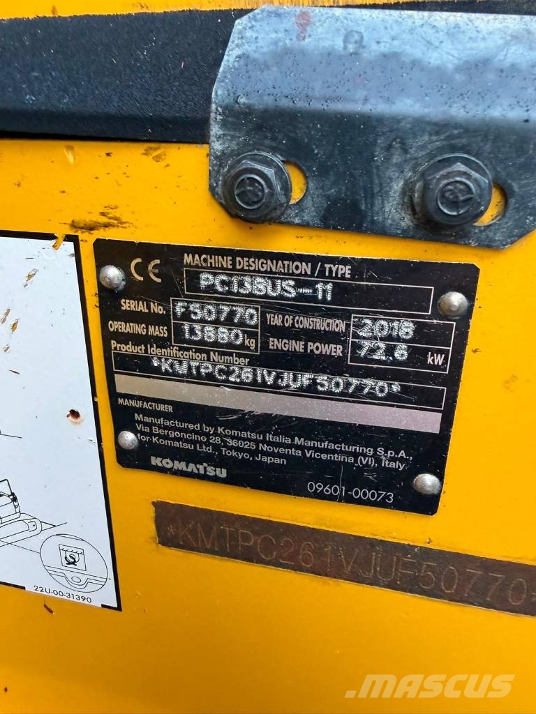 Komatsu PC 138 US-11 大型油圧ショベル12t以上（パワーショベル・ユンボ）