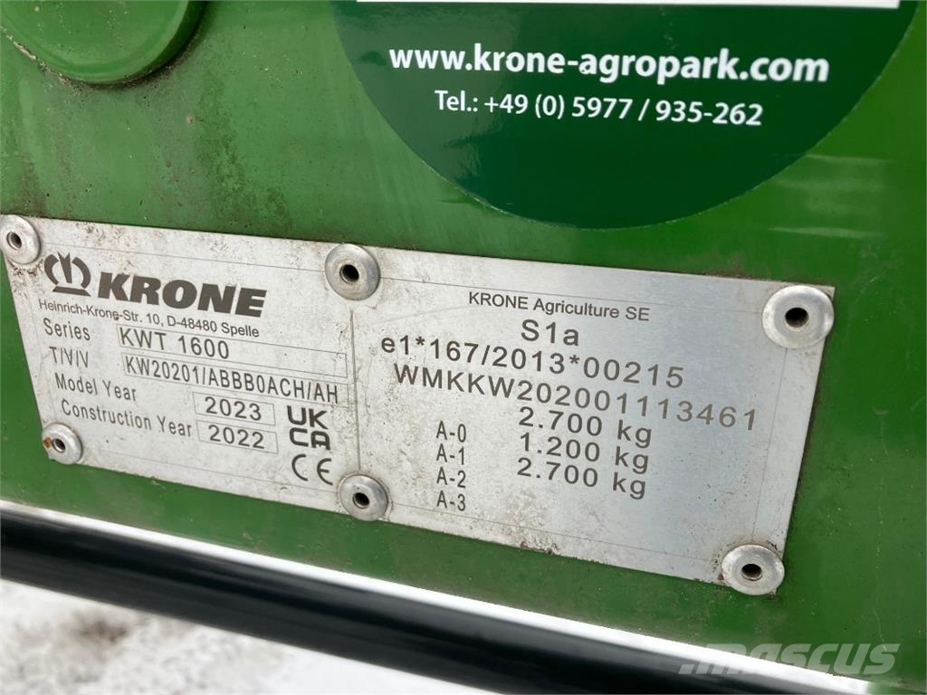 Krone KWT 1600 Okretači i sakupljači sena