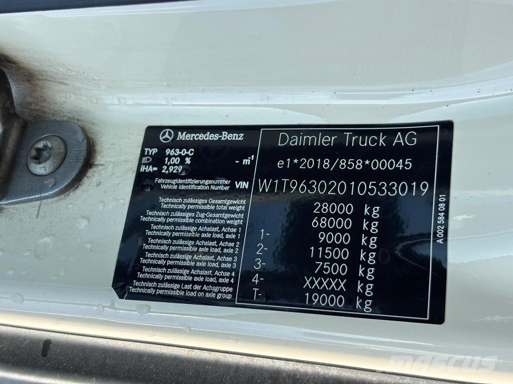 Mercedes-Benz ACTROS 2848 6x2*4 EURO6 + JOAB 20T + 1470mm Treileri ar āķi