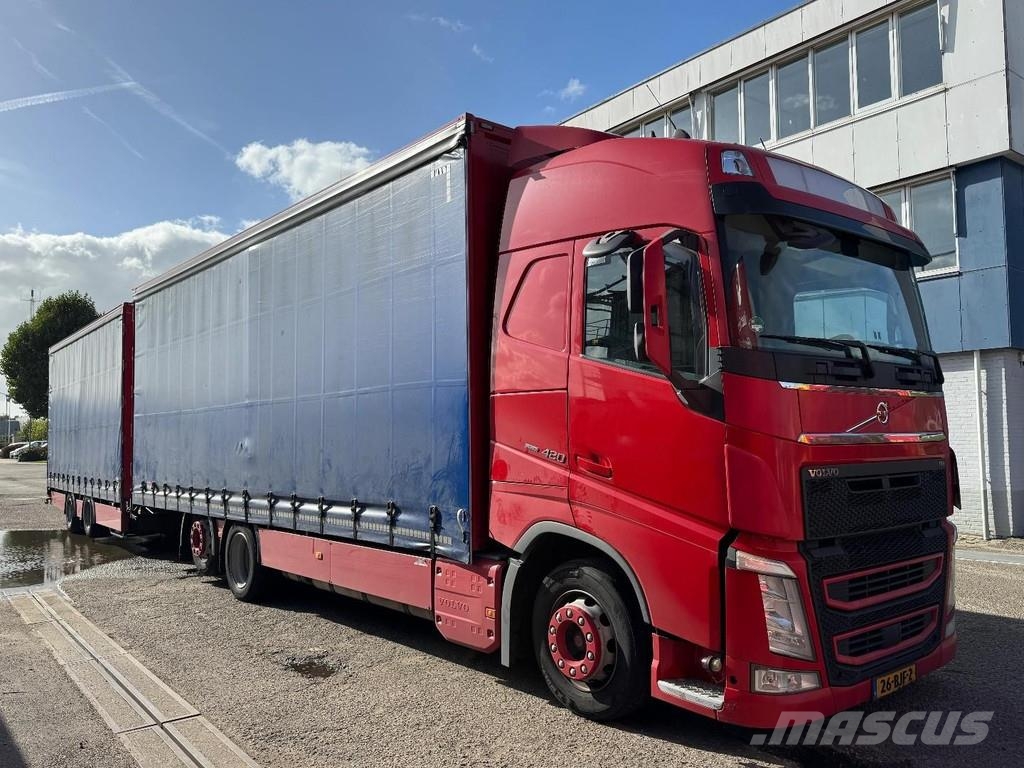 Volvo FH 420 6X2 EURO 6 + 2 AXLE VAN ECK HANGER Tovornjaki s ponjavo