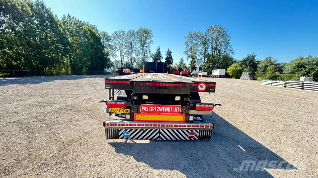 MOL | SAF | 2x steering | alcoa | lift axle 플랫베드/드롭사이드 세미 트레일러