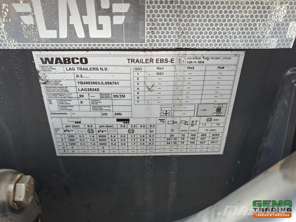 LAG O-3-CC 3 Axles BPW - 30FT Tipping Chassis - Rotary Konteyner yari çekiciler