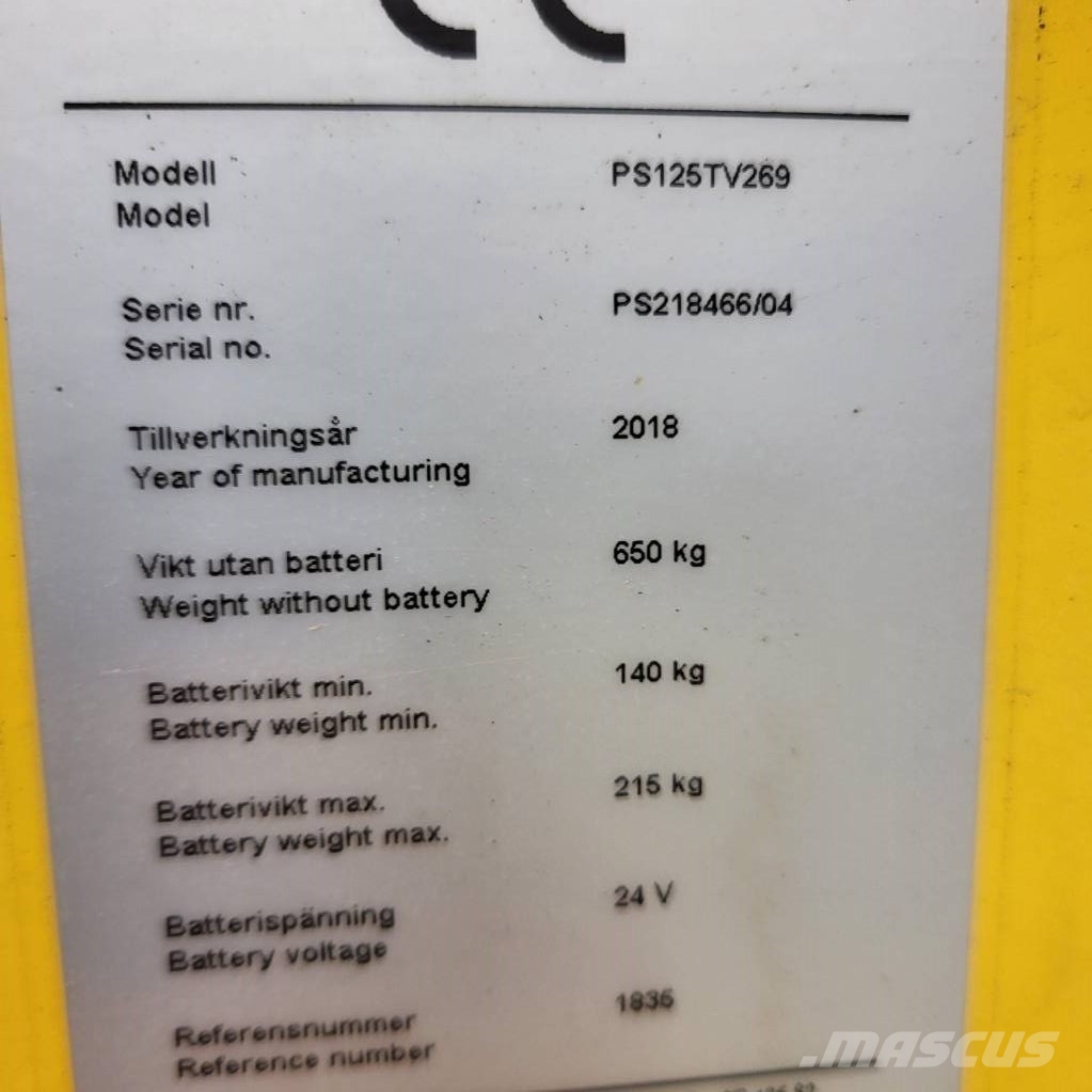 Atlet PS125 1250 kg 2690 mm HYR/KÖP Deichselstapler