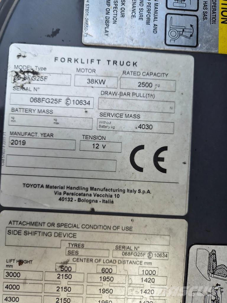 Toyota 2.5 tons lpg heftruck triplo Другие складские механизмы