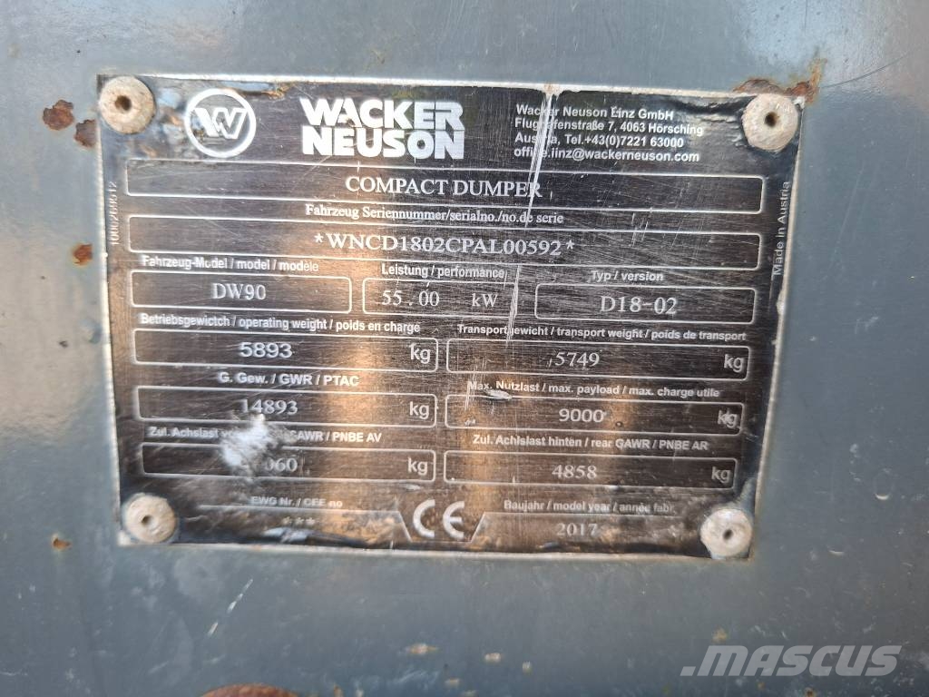 Wacker Neuson DW90 Mini pašizgāzēji