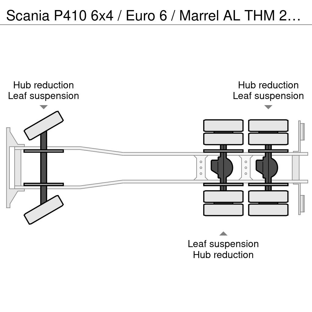 Scania P410 6x4 / Euro 6 / Marrel AL THM 22U Haak armsyst شاحنات الرافعات الخطافية
