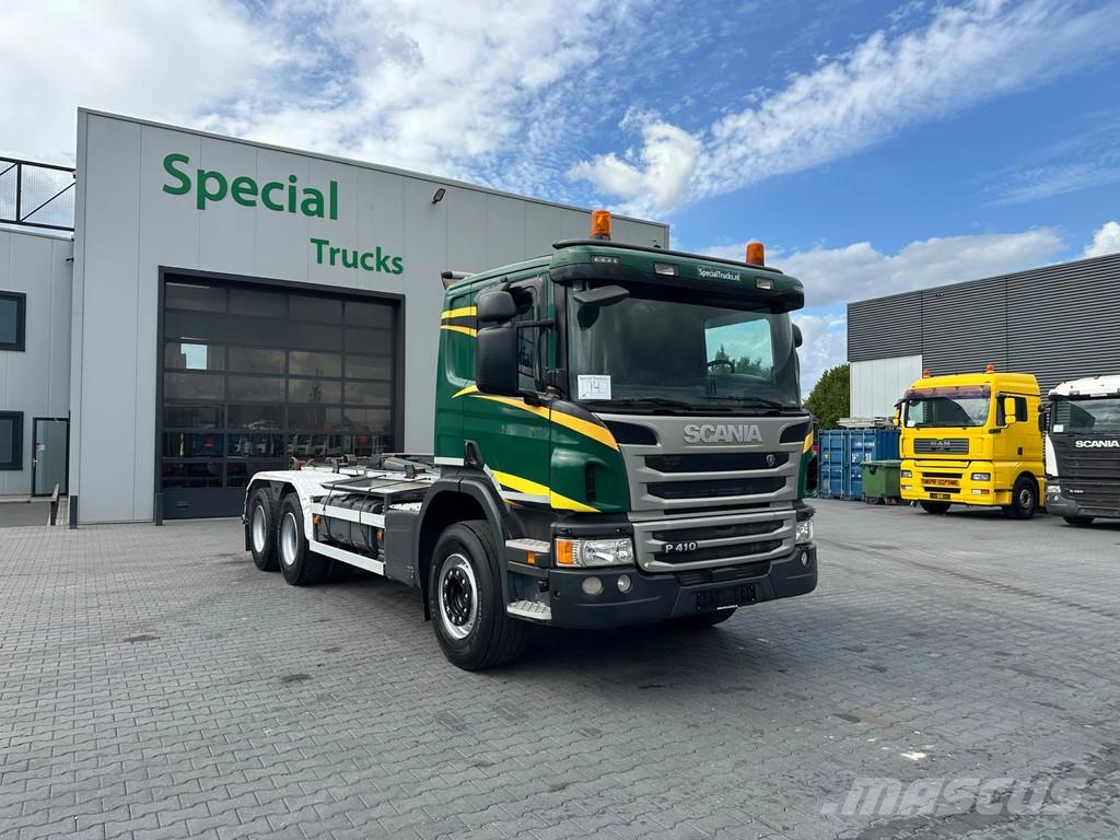 Scania P410 6x4 / Euro 6 / Marrel AL THM 22U Haak armsyst شاحنات الرافعات الخطافية