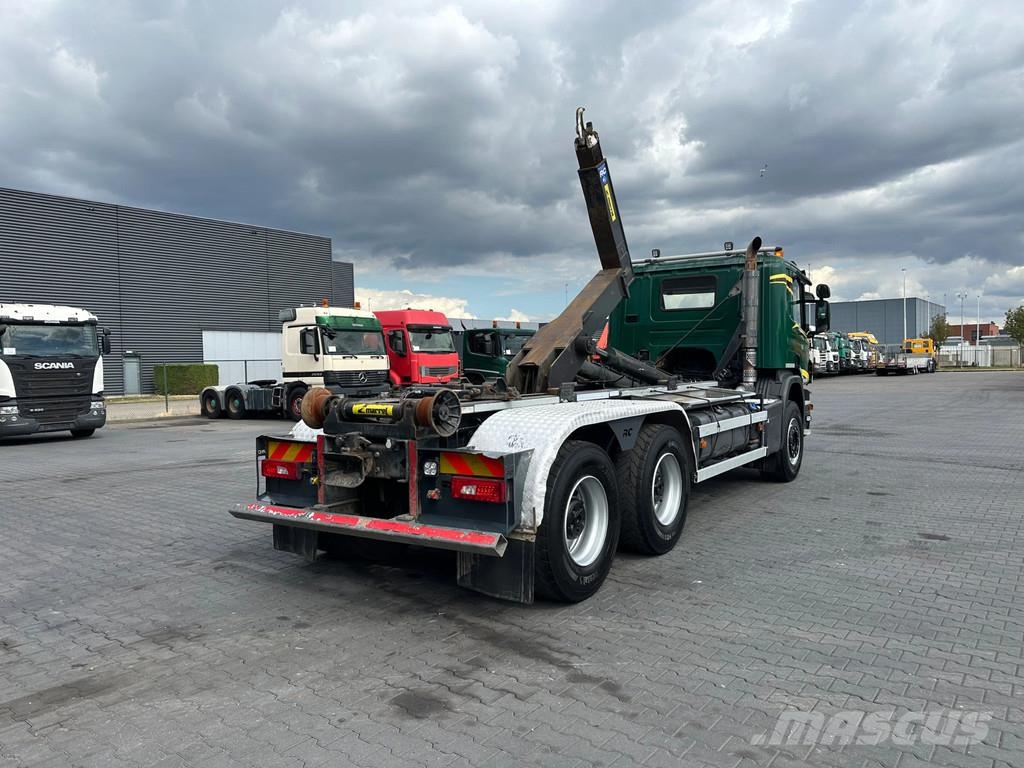 Scania P410 6x4 / Euro 6 / Marrel AL THM 22U Haak armsyst شاحنات الرافعات الخطافية