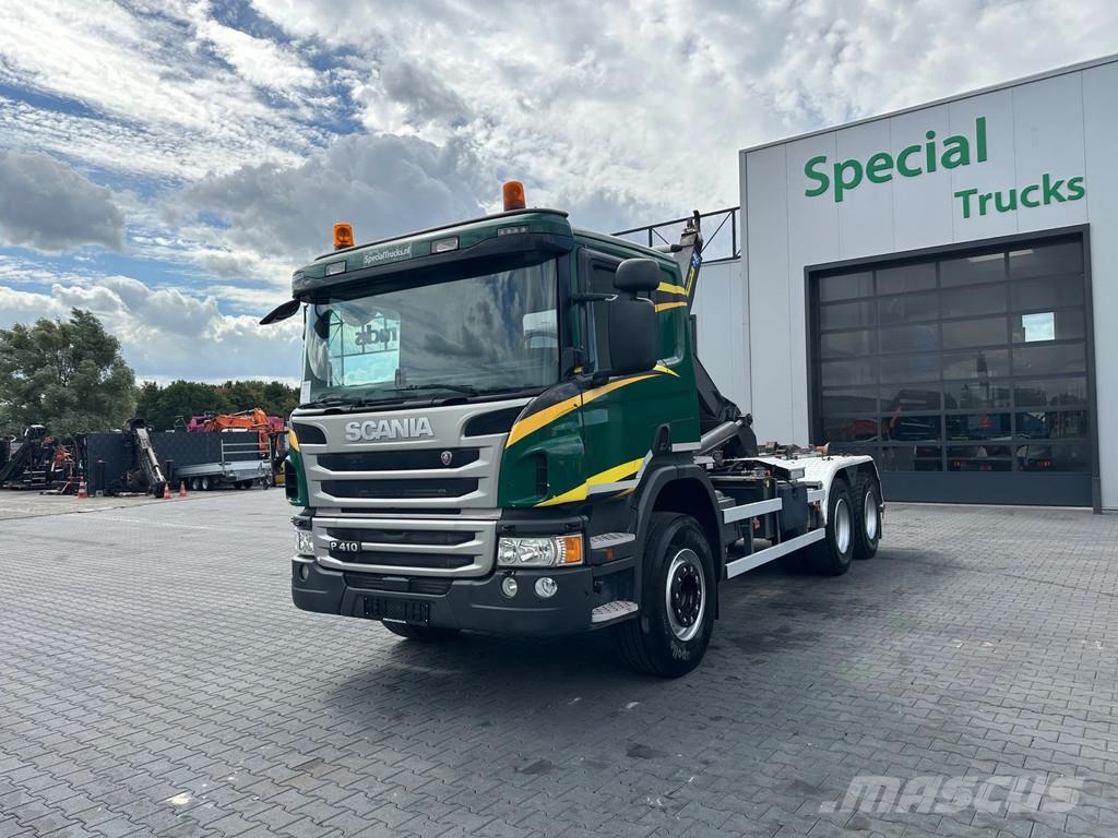 Scania P410 6x4 / Euro 6 / Marrel AL THM 22U Haak armsyst شاحنات الرافعات الخطافية