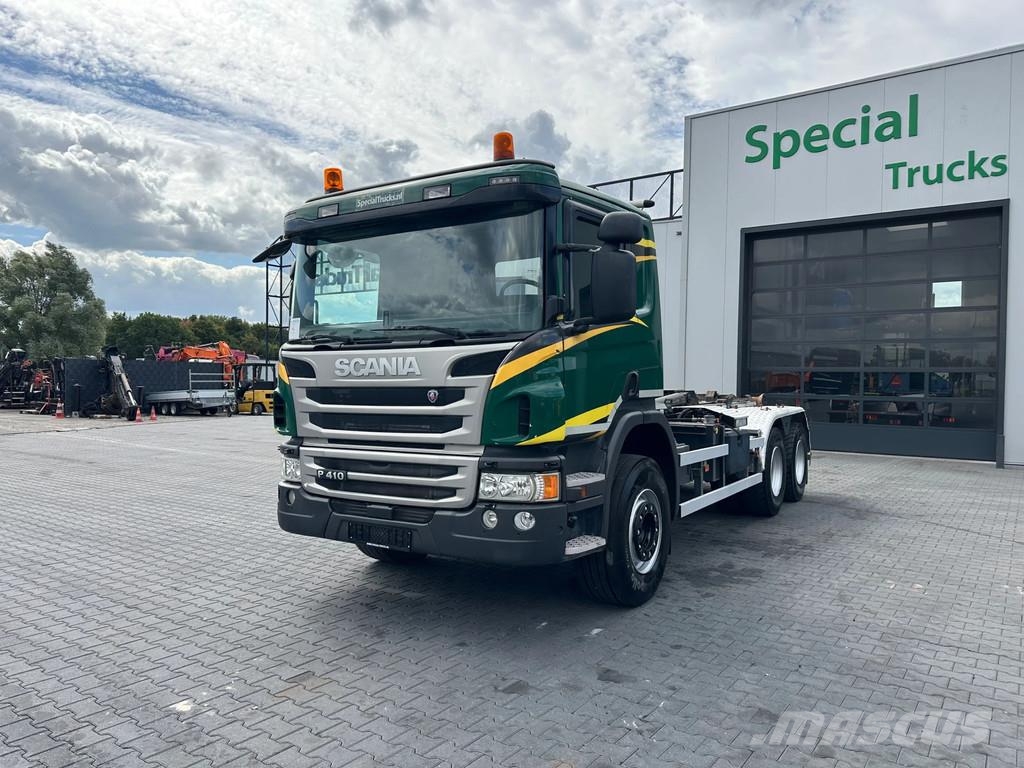 Scania P410 6x4 / Euro 6 / Marrel AL THM 22U Haak armsyst شاحنات الرافعات الخطافية