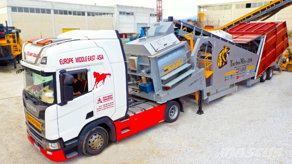 Fabo CENTRALE À BÉTON MOBILE FABO TURBOMIX 110 M3/H خلاطات خرسانة