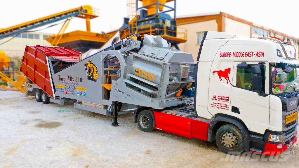 Fabo CENTRALE À BÉTON MOBILE FABO TURBOMIX 110 M3/H خلاطات خرسانة