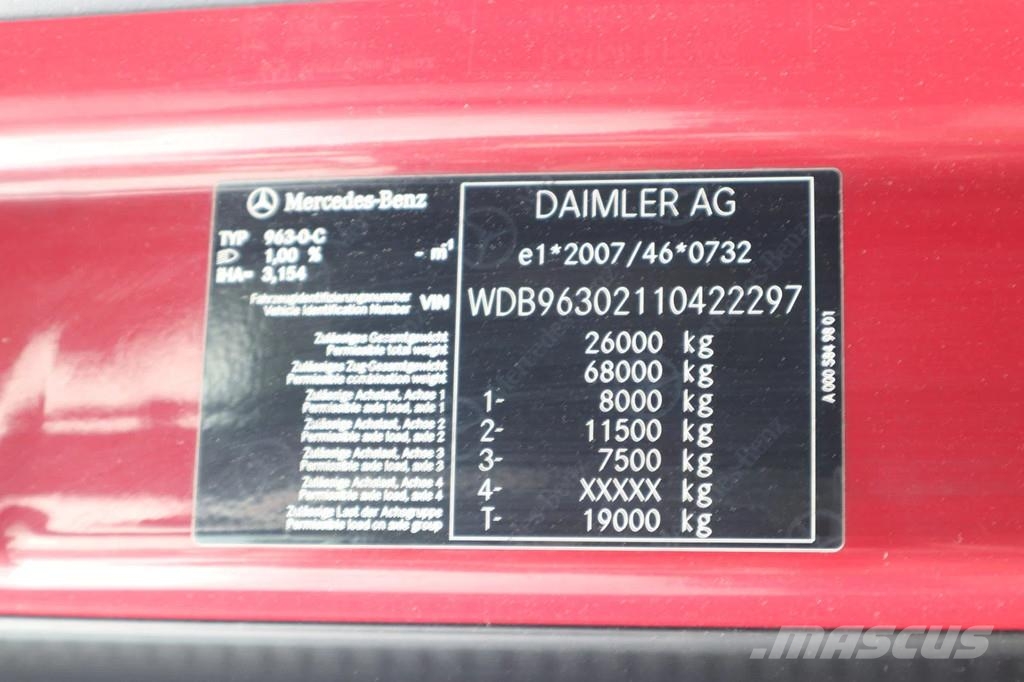 Mercedes-Benz Actros 2553 | 6X2 | RETARDER | 1M FLOOR HEIGHT | E Furgons