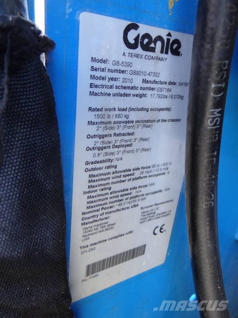 Genie GS 5390 RT Saxlifte