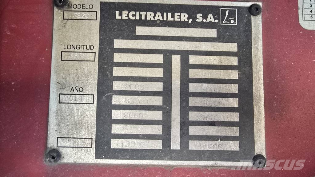 Lecitrailer Semirremolque tauliner lona 3 ejes Vlakke laadvloeren