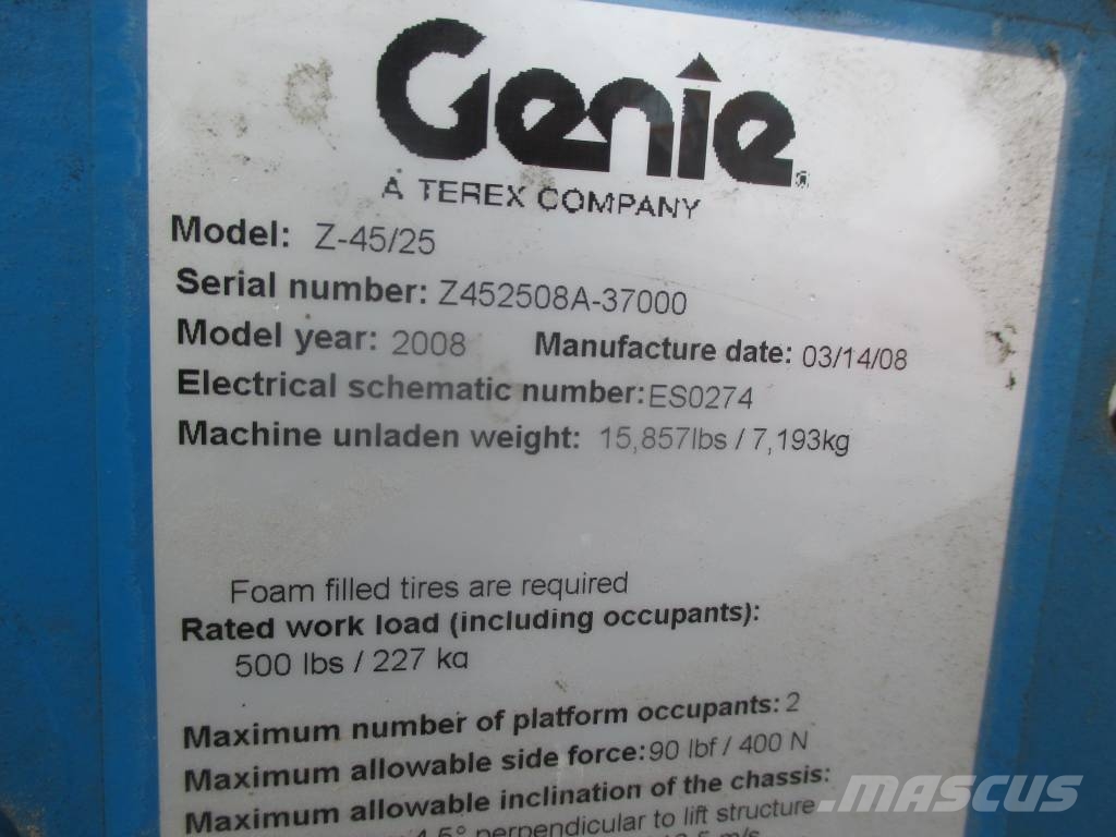 Genie Z 45/25 J DC 曲臂高空作業車
