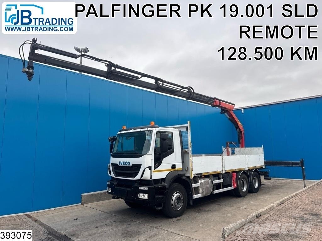 Iveco Stralis 360 X-way 6x4, EURO 6, Palfinger, Remote شاحنات مسطحة/مفصلية الجوانب