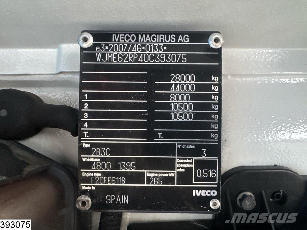 Iveco Stralis 360 X-way 6x4, EURO 6, Palfinger, Remote شاحنات مسطحة/مفصلية الجوانب