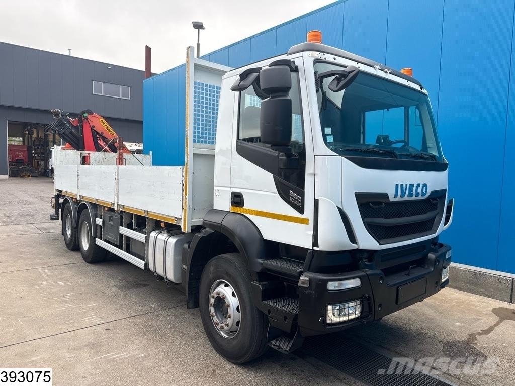 Iveco Stralis 360 X-way 6x4, EURO 6, Palfinger, Remote شاحنات مسطحة/مفصلية الجوانب