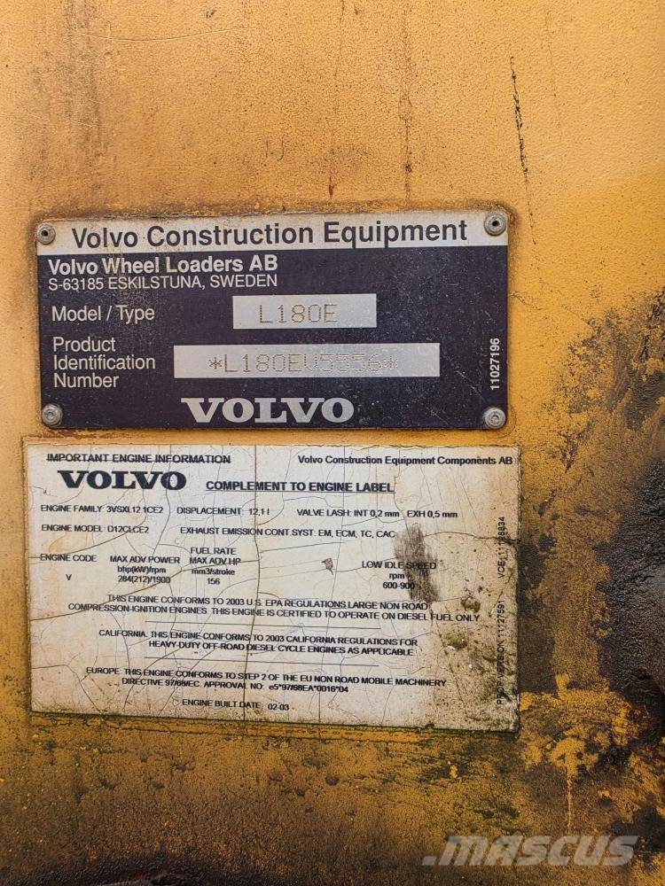 Volvo L 180 E Cargadoras sobre ruedas