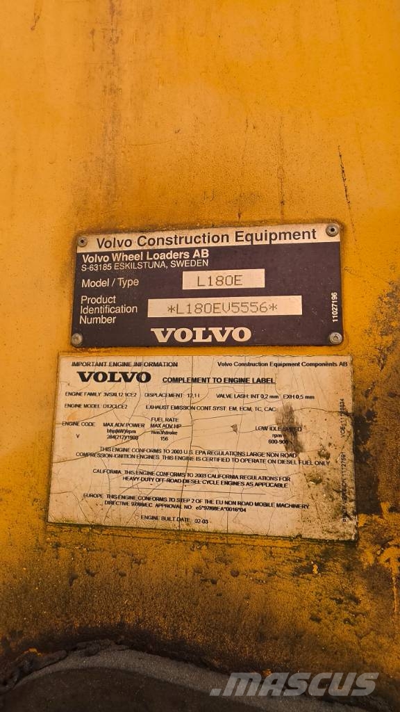 Volvo L 180 E 휠로우더