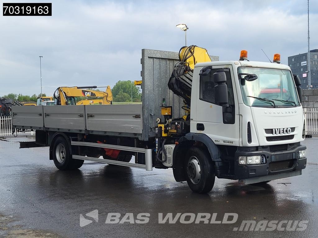 Iveco Eurocargo 160E280 4X2 Hyva V911 3S Crane Kran 750c Φορτηγά Kαρότσα με ανοιγόμενα πλαϊνά