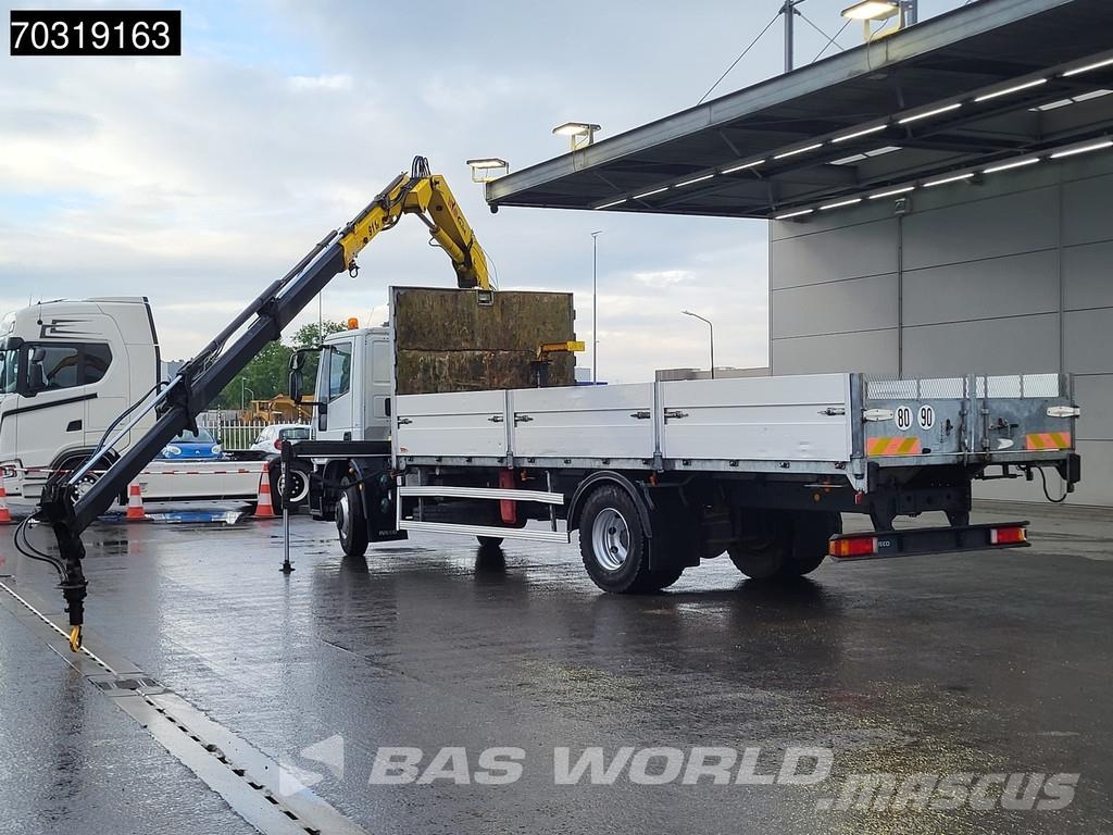 Iveco Eurocargo 160E280 4X2 Hyva V911 3S Crane Kran 750c Φορτηγά Kαρότσα με ανοιγόμενα πλαϊνά