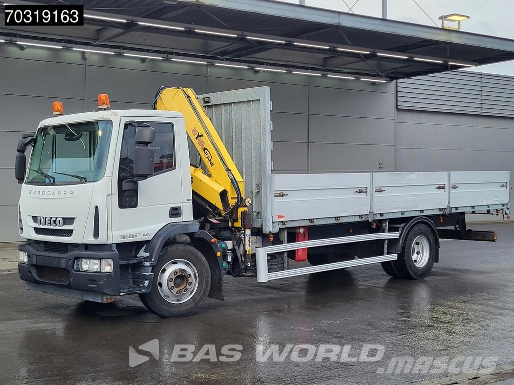 Iveco Eurocargo 160E280 4X2 Hyva V911 3S Crane Kran 750c Φορτηγά Kαρότσα με ανοιγόμενα πλαϊνά