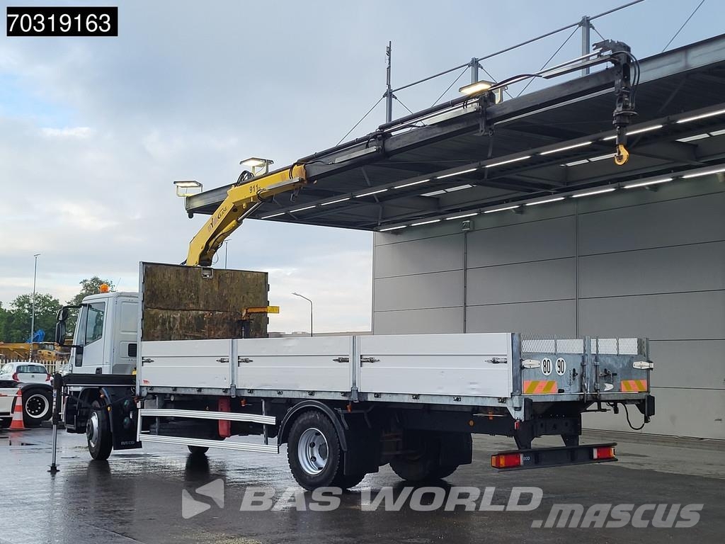 Iveco Eurocargo 160E280 4X2 Hyva V911 3S Crane Kran 750c Φορτηγά Kαρότσα με ανοιγόμενα πλαϊνά