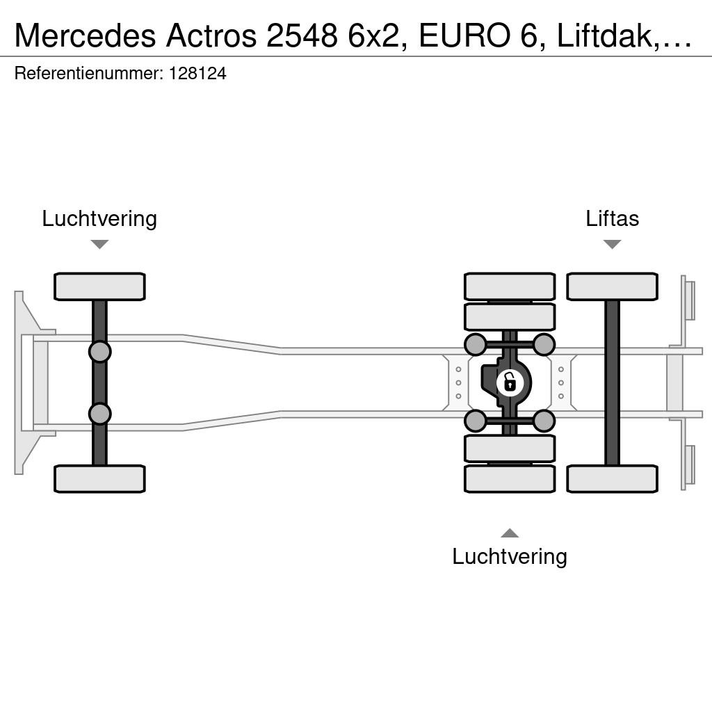 Mercedes-Benz Actros 2548 6x2, EURO 6, Liftdak, Combi Tovornjaki s ponjavo