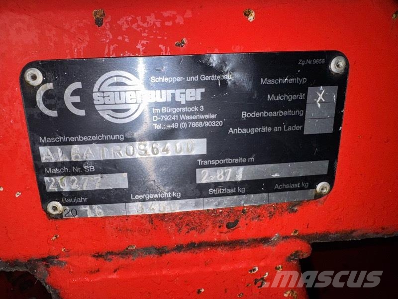 Sauerburger Albatros 6400 Aplinkos tvarkymas - Kita