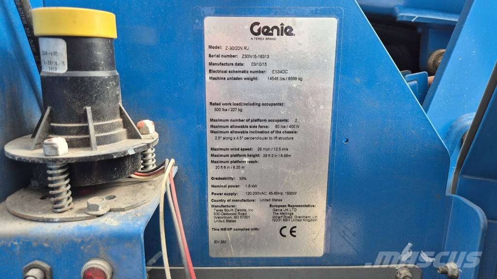Genie Z-30/20N RJ - 2015 YEAR - 535 WORKING HOURS Karos emelők