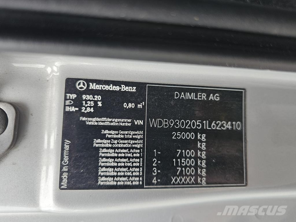 Mercedes-Benz ACTROS 2541 6x2 / PALFINGER 42 tm CRANE / KRAN Camiones grúa