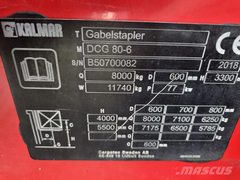 Kalmar DCG 80-6 Dīzeļa autoiekrāvēji