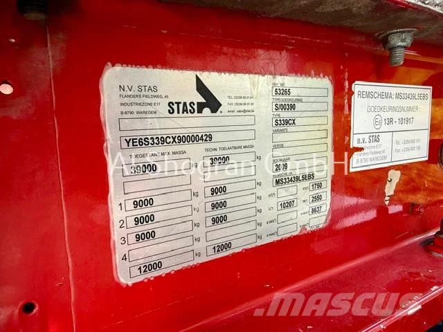 Stas S339CX / Thermo / Voll Alu / 28 m³ Kippladerauflieger